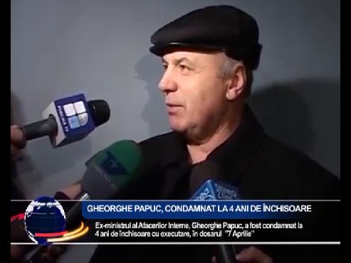 Gheorghe Papuc Gheorghe Papuc condamnat la 4 ani de inchisoare EuroTV