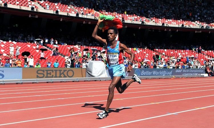Ghirmay Ghebreslassie Ghirmay Ghebreslassie gets gold in World Champs marathon
