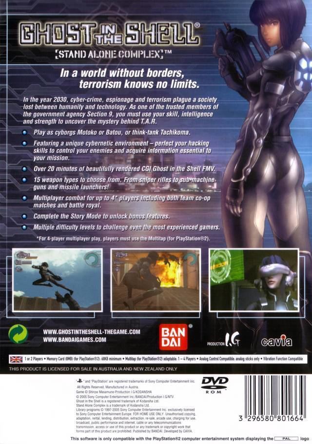 Ghost in the Shell: Stand Alone Complex (PS2) httpsgamefaqsakamaizednetbox26658266bac