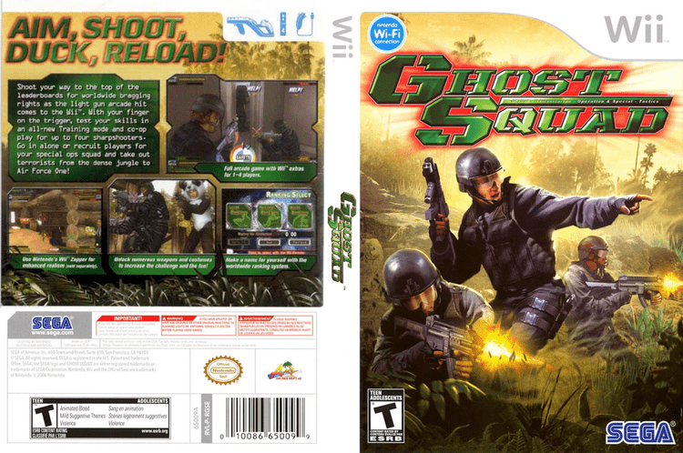 Ghost Squad (video game) artgametdbcomwiicoverfullHQUSRGSE8Ppng