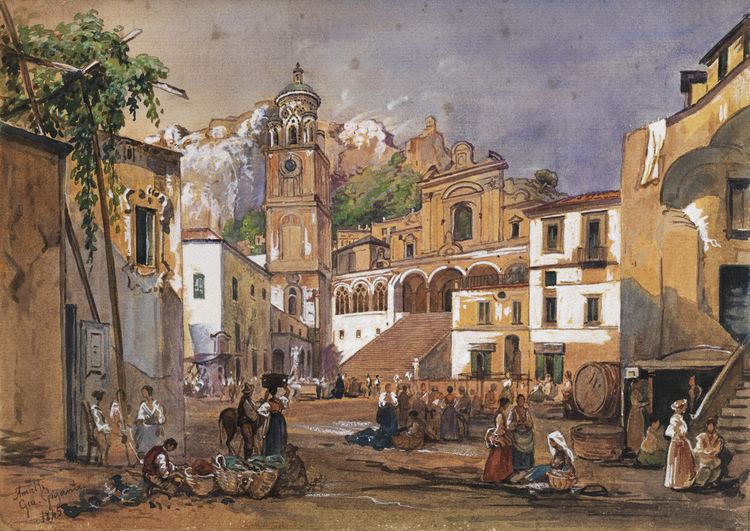 Giacinto Gigante FileGiacinto Gigante Marktszene in Amalfi 1845jpg