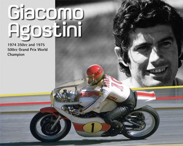 Mike Hailwood Giacomo Agostini Isle of Man TT Motorcycle Racing Birthday Card