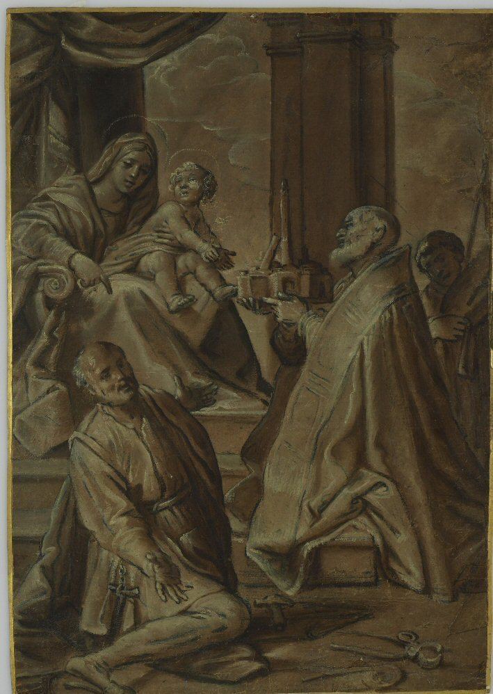 Giacomo Cavedone Giacomo Cavedone Madonna and Child with Saints Alo and Petronius