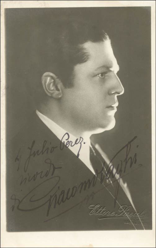 Giacomo Vaghi Giacomo Vaghi Inscribed Picture Postcard Signed Autographs