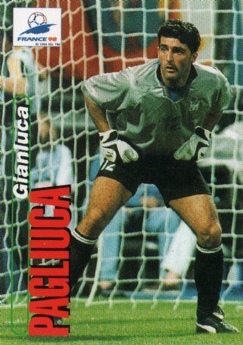 Gianluca Pagliuca ITALY Gianluca Pagliuca 6 PANINI France 98 Football Trading Card