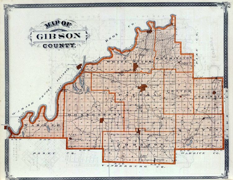 Gibson County, Indiana wwwingenweborgingibsonGibsonMap1876jpg