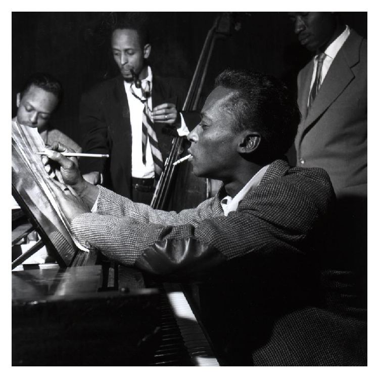 Gil Coggins Miles Davis with Jimmy Heath Percy Heath and Gil Coggins NYC 1953
