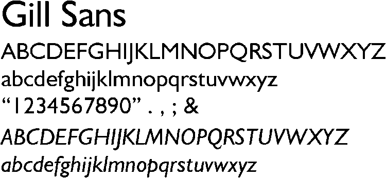 getting gill sans font