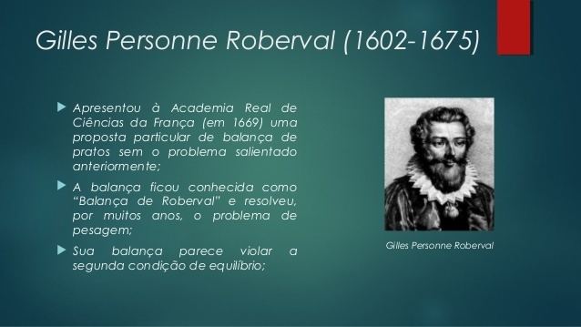 Gilles de Roberval Balana de Roberval