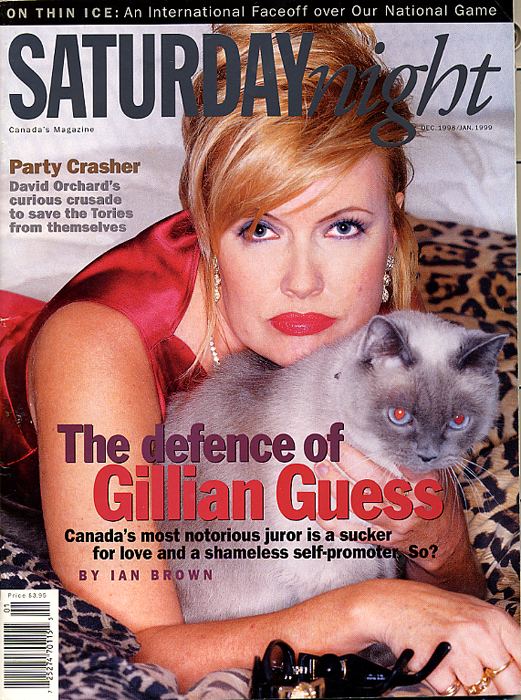 Gillian Guess as a cover photo for Saturday Night Magazine | A great cover shot by Alex Waterhouse Hayward
