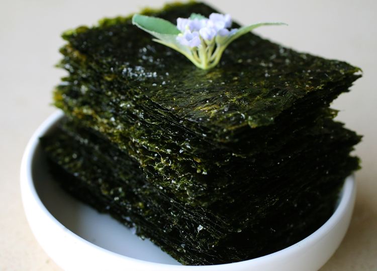 Gim (food) Roasted seaweed sheets Gimgui recipe Maangchicom