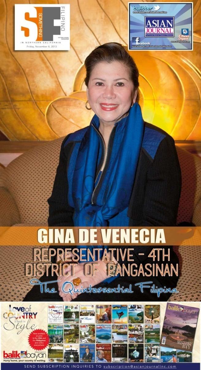 Gina de Venecia Cong Gina De Venecia 4th District of Pangasinan A woman