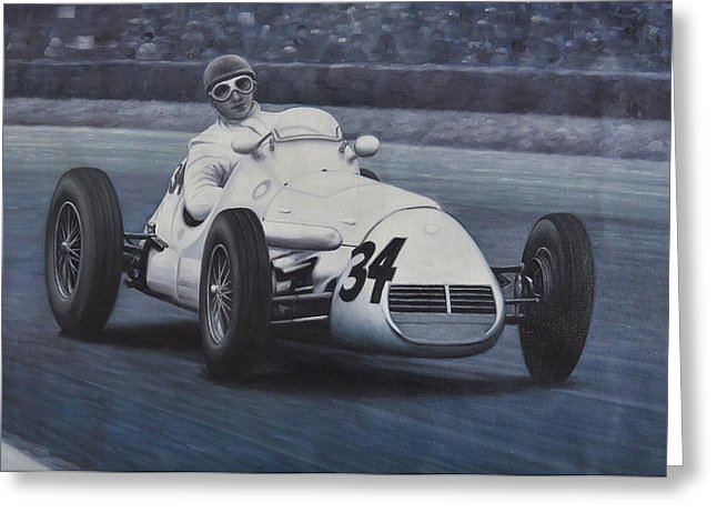 Gino Bianco 1952 Silverstone Gino Bianco Maserati A6gcm Painting by Michael Kuelbel