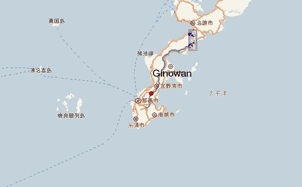 Ginowan, Okinawa w0fastmeteocomlocationmapsGinowan10gif