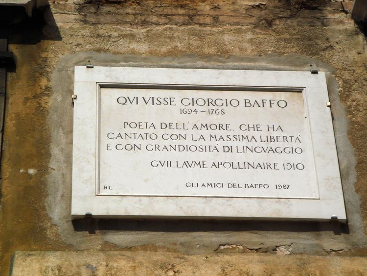 Giorgio Baffo File8012 Venezia Palazzo Bellavite Lapide x Giorgio