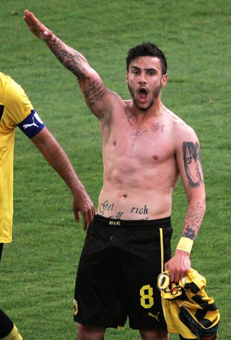 Giorgos Katidis VIDEO Soccer player celebrates goal with Nazi salute NY