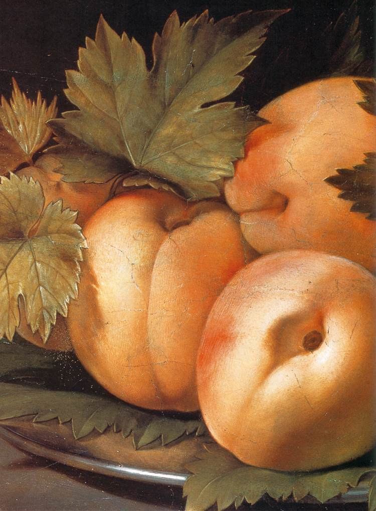 Giovanni Ambrogio Figino FileGiovanni Ambrogio Figino Metal Plate with Peaches and Vine