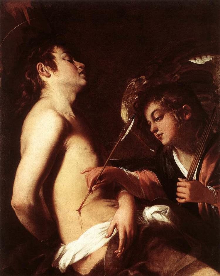 Giovanni Baglione St Sebastian Healed by an Angel by BAGLIONE Giovanni