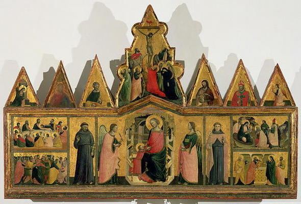 Giovanni Baronzio Polyptych central panel depicting the M Giovanni