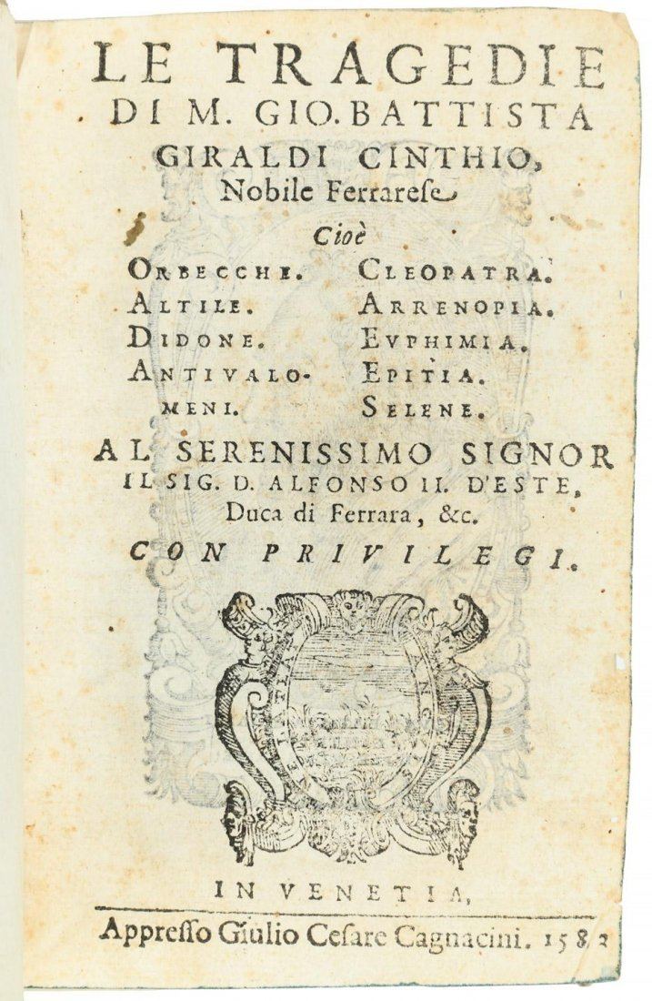 Giovanni Battista Giraldi of Giovanni Battista Giraldi Cinthio 15823