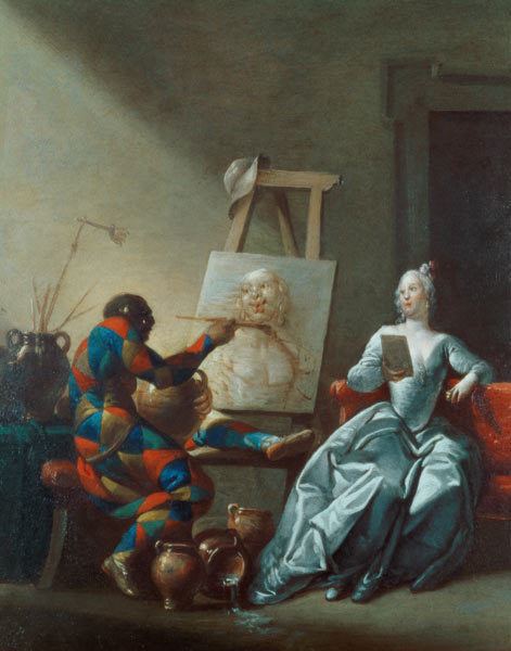 Giovanni Domenico Ferretti The Harlequin Painter Giovanni Domenico Ferretti as art