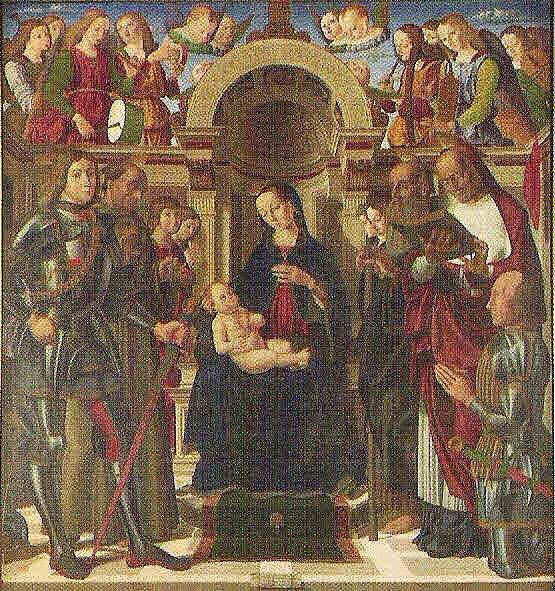 Giovanni Santi Giovanni Santi Madonna and Child Enthroned with Saints