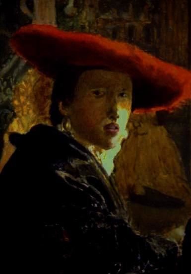 Girl with a Red Hat Girl with Red Hat after Vermeer