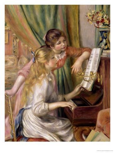 Girls at the Piano Young Girls at the Piano 1892 Giclee Print by PierreAuguste Renoir