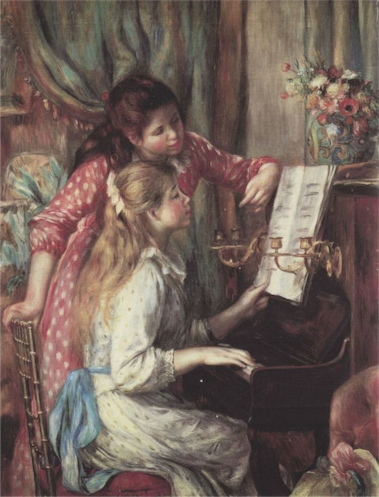 Girls at the Piano Young girls at the piano 2 by Renoir Renoir Canvas
