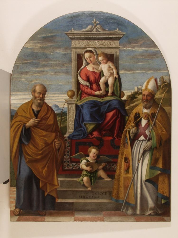 Girolamo da Santacroce FileGirolamo da Santacroce Marija z otrokom na prestolu s