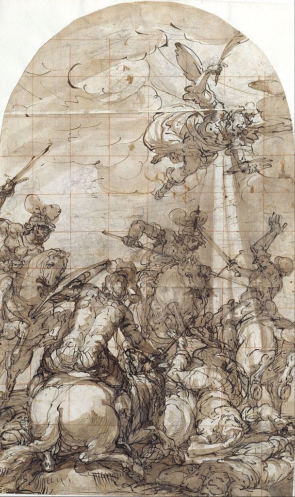 Giulio Benso FileGiulio Benso Battle Scene with the Appearance of the Angel of