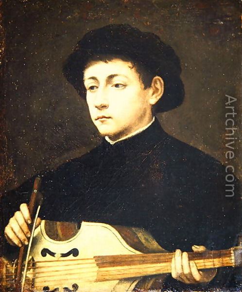 Giulio Campi Portrait of a Musician reproduction by Giulio Campi