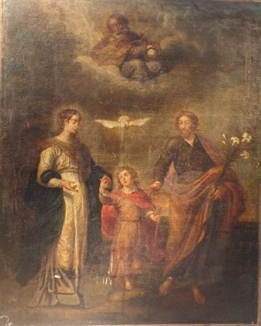 Giulio Cesare Angeli La sainte Famille avec la Trinit by Giulio Cesare Angeli on artnet