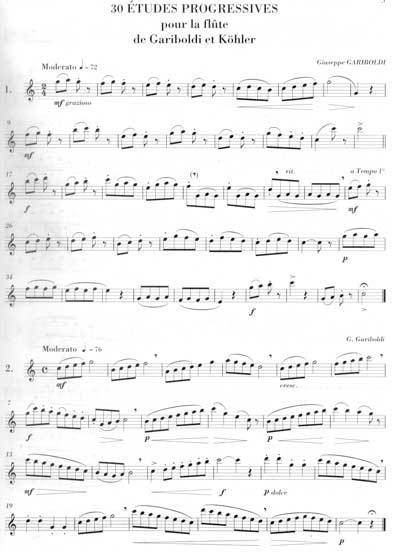 Giuseppe Gariboldi Sheet music for flute Giuseppe Gariboldi HansMartin Khler 30