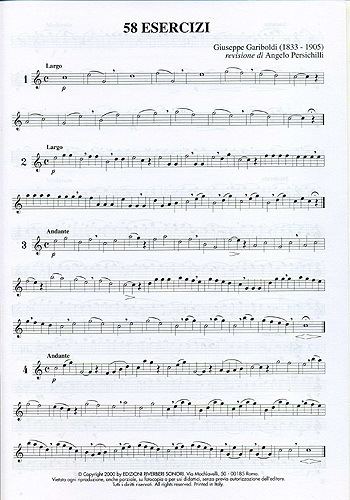 Giuseppe Gariboldi Sheet music for flute Giuseppe Gariboldi 58 Esercizi per flauto