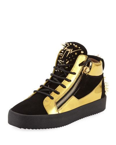 Giuseppe Zanotti Mens Designer Shoes Leather Suede at Neiman Marcus