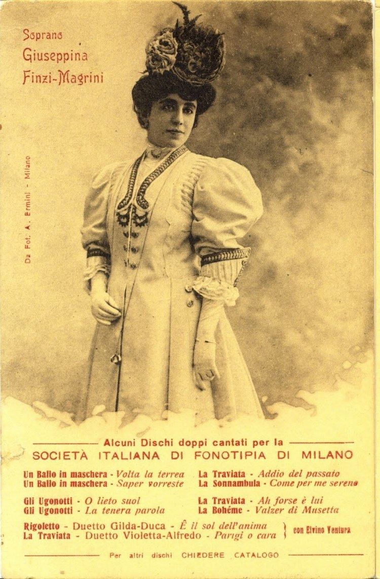 Giuseppina Finzi-Magrini FORGOTTEN OPERA SINGERS Giuseppina FinziMagrini Soprano Torino