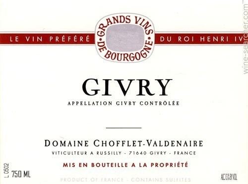 Givry wine Tasting Notes Domaine ChoffletValdenaire Givry Rouge Cote