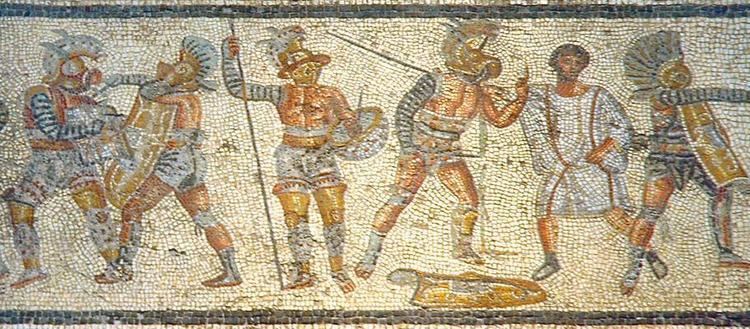 Gladiator Mosaic FileGladiators from the Zliten mosaic 3JPG Wikipedia
