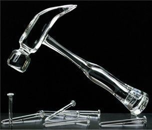 Glass Hammer Glass Hammer and Nails by glass artist Michael Nassar Glass Art