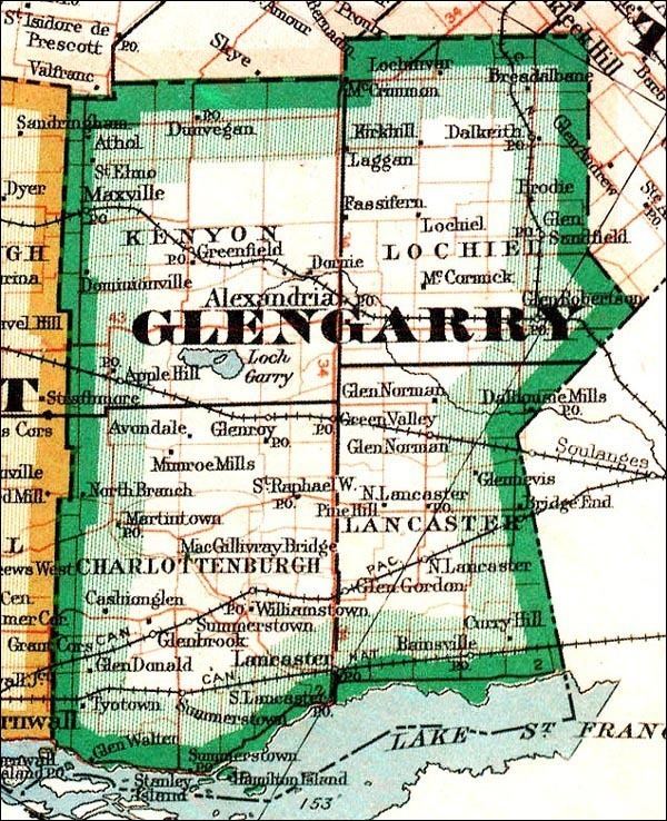 Glengarry County, Ontario The Changing Shape of Ontario County of Glengarry