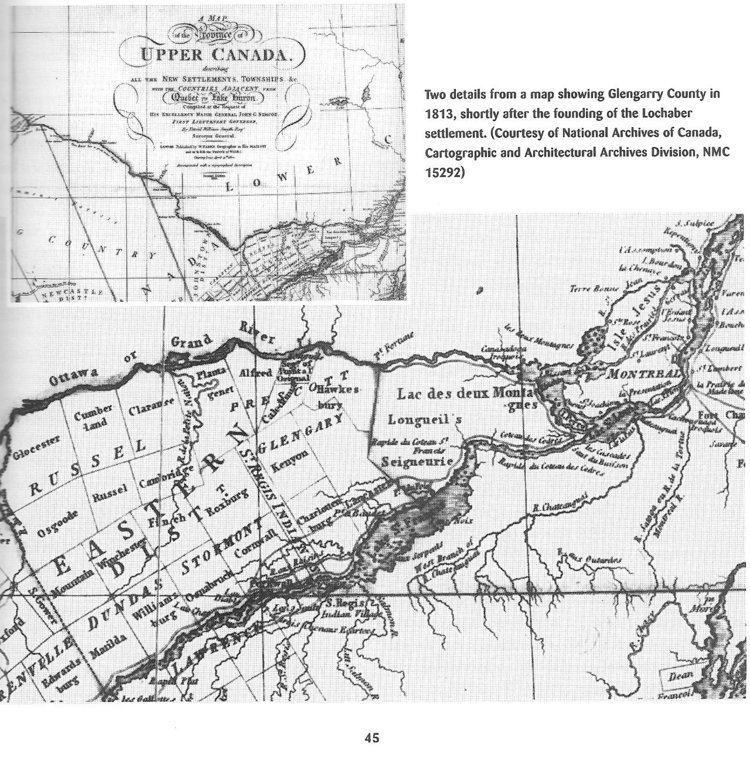 Glengarry County, Ontario Emigration from Scotland to the Ottawa Canada area in the 180039s