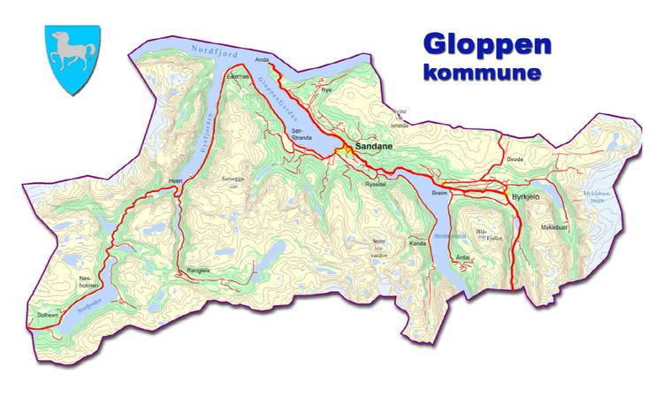 Gloppen Gloppen Town Map Gloppen Norway mappery
