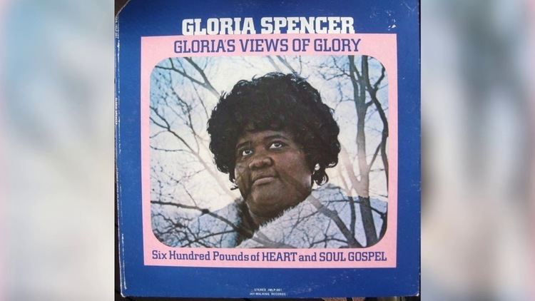 Gloria Spencer on her album cover while looking afar