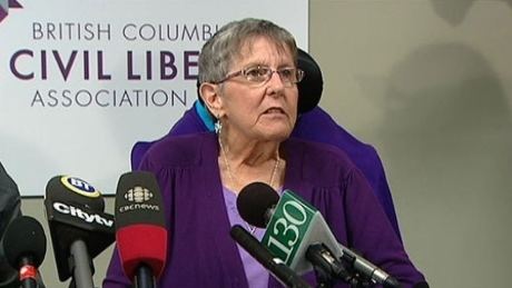 Gloria Taylor Right to assisted suicide 39momentous39 says BC woman