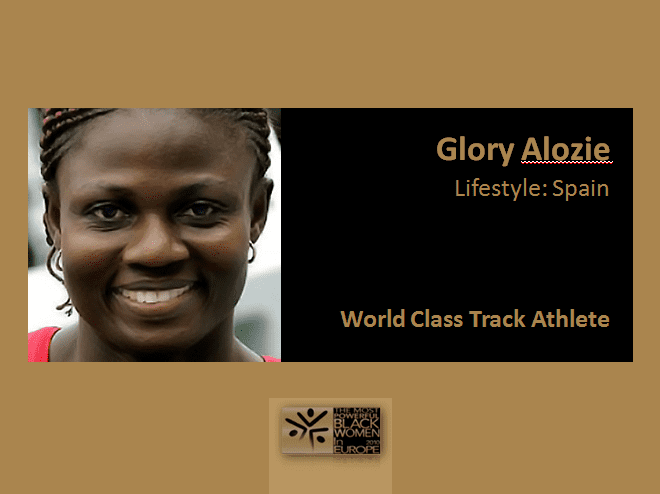 Glory Alozie Powerful woman Gloria Alozie Athlete in Spain Black