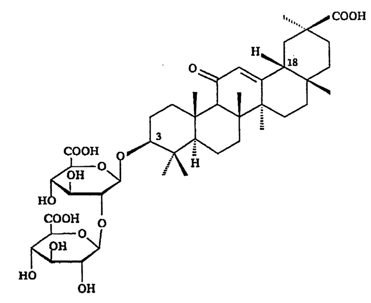 Glycyrrhizin The use of glycyrrhizin for treating mastitis Patent 1208844