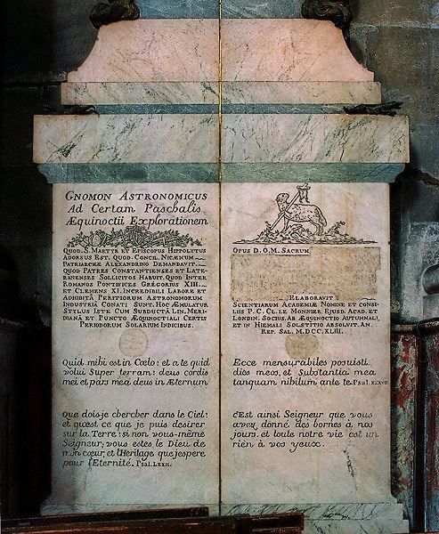 Gnomon of Saint-Sulpice The plaque on the astronomical gnomon inside glise SaintSulpice