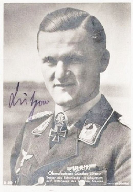 Günther Lützow CC 02 PILOT COLONEL GNTHER LTZOW KIA RKT WITH OAKS amp SWORDS