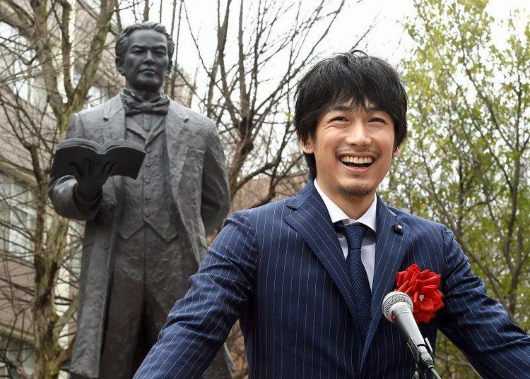 Godai Tomoatsu unleashthegeek on Twitter Dean Fujioka at unveiling ceremony of